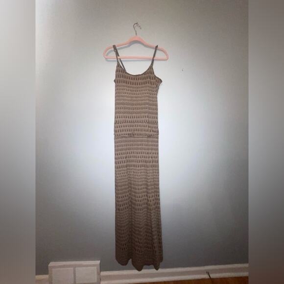 Toad&Co Beige Patterned Maxi Dress Organic Cotton Tencel with Pockets, Sz M - Picture 11 of 15